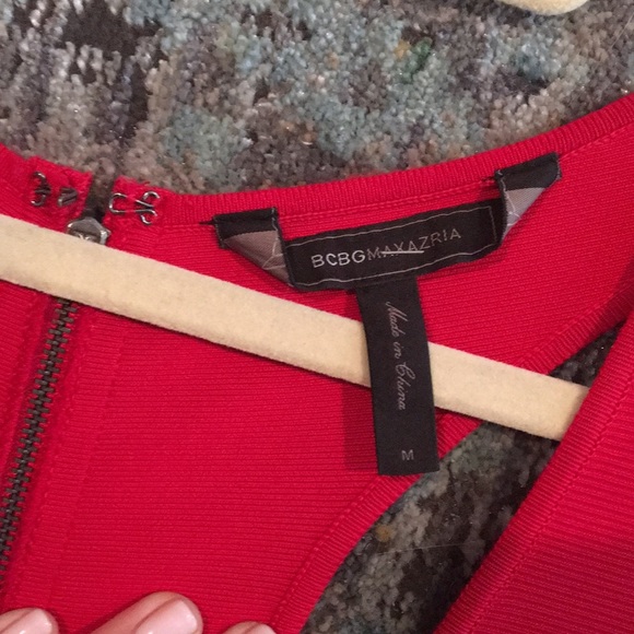 BCBG Maxazria Gisela Red Bandage Dress - Picture 4 of 5